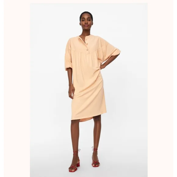 knee length dresses for ladies Oversized Sky Blue Midi Shirt Dress - All Dresses